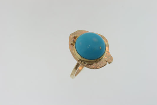 Turquoise in Gold Ring